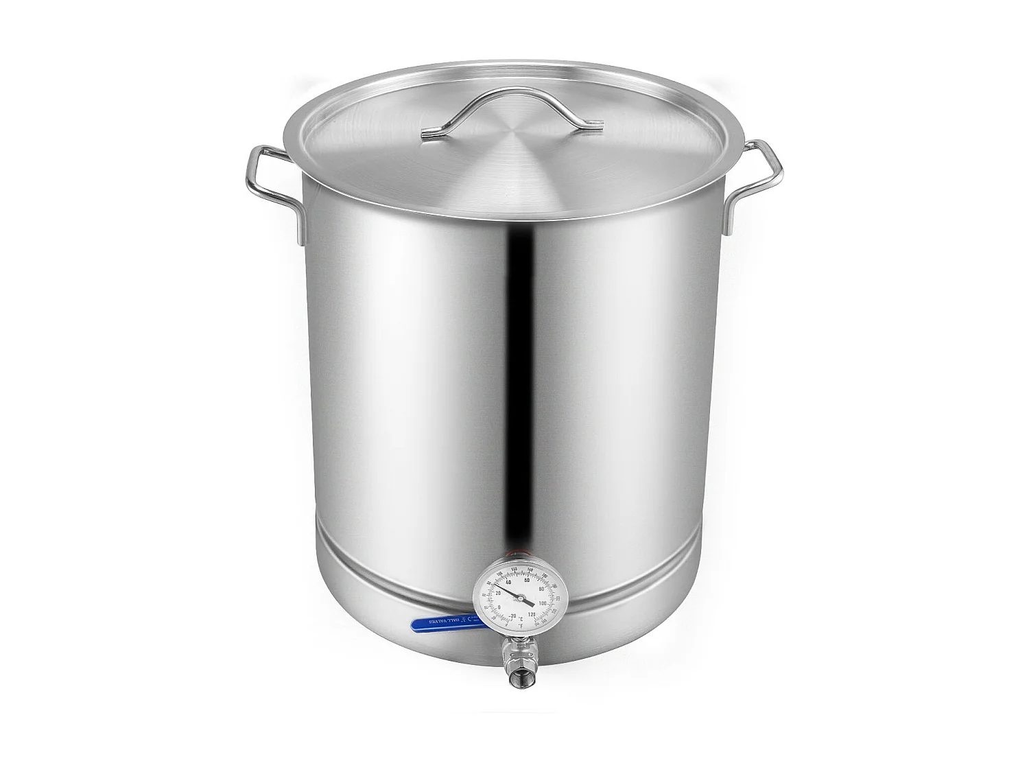 Caldera de Elaboración de Cerveza SucceBuy de Acero Inoxidable 60.6L, Fondo Triple, Olla de Elaboración de Cerveza, Suministros de Elaboración de Cerveza Casera