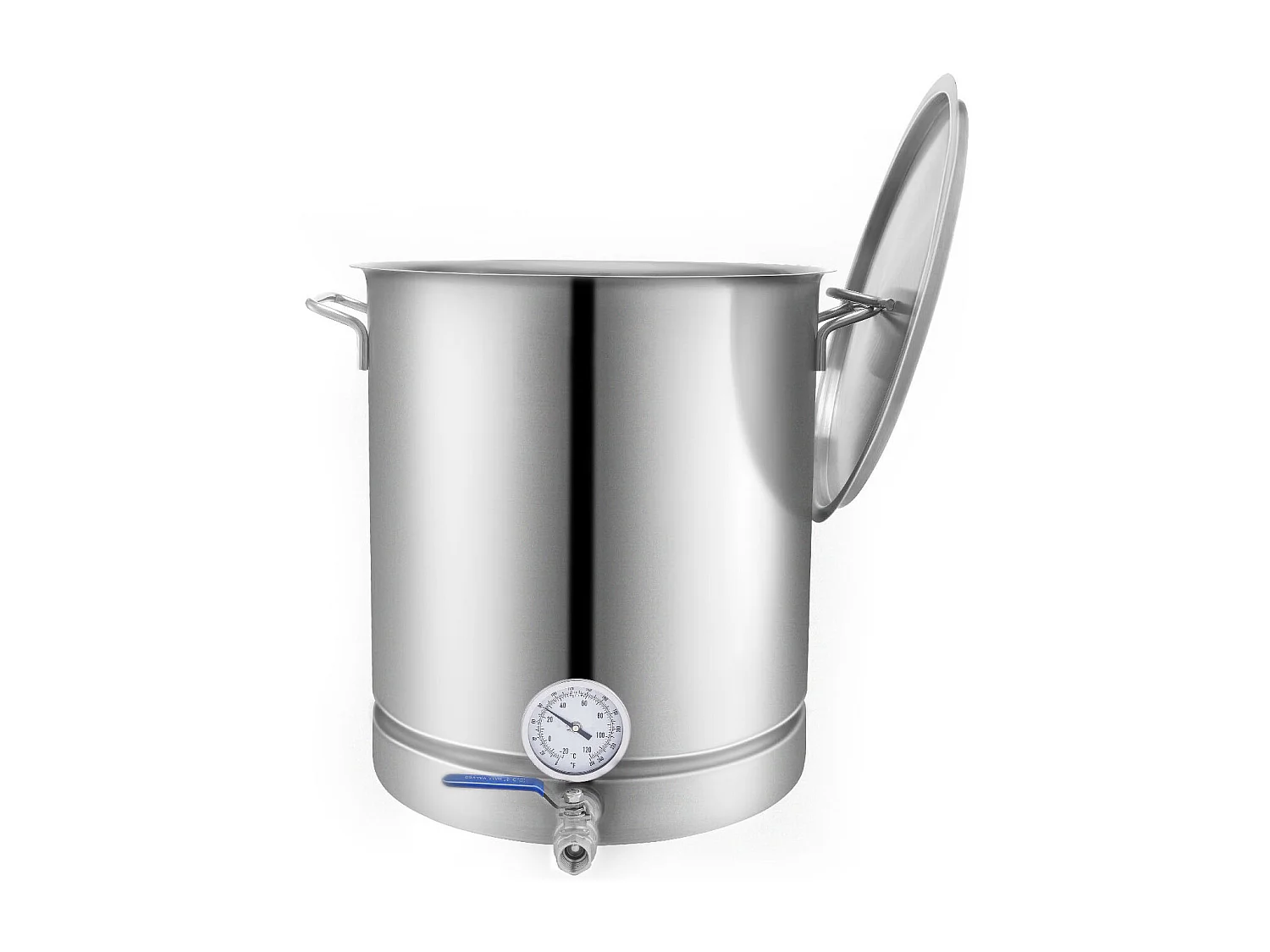 Caldera de Elaboración de Cerveza SucceBuy de Acero Inoxidable 60.6L, Fondo Triple, Olla de Elaboración de Cerveza, Suministros de Elaboración de Cerveza Casera