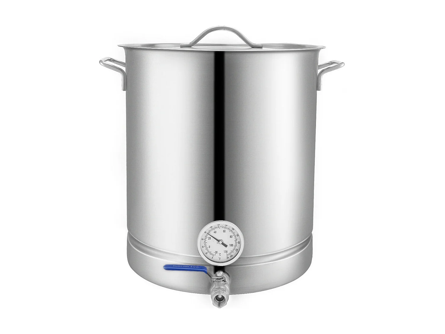 Caldera de Elaboración de Cerveza SucceBuy de Acero Inoxidable 60.6L, Fondo Triple, Olla de Elaboración de Cerveza, Suministros de Elaboración de Cerveza Casera