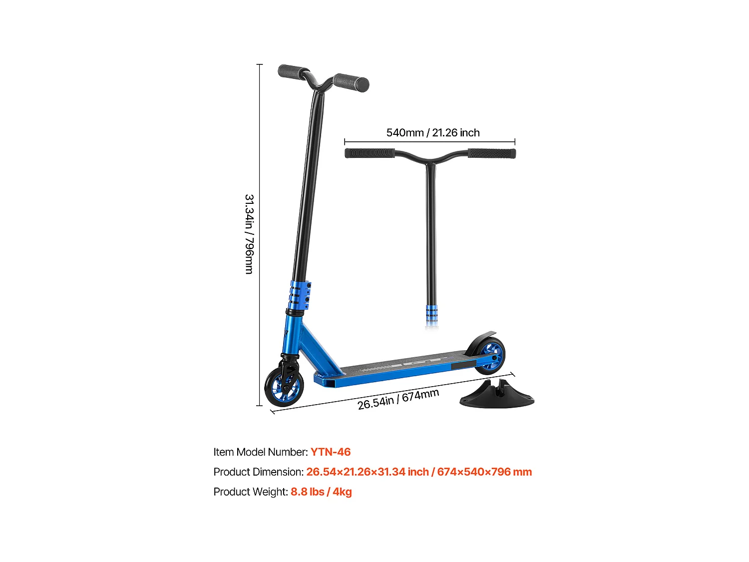 Trottinette Acrobatique SucceBuy, Trottinettes de Rue pour Enfants et Adultes, Planche Légère à Double Couche