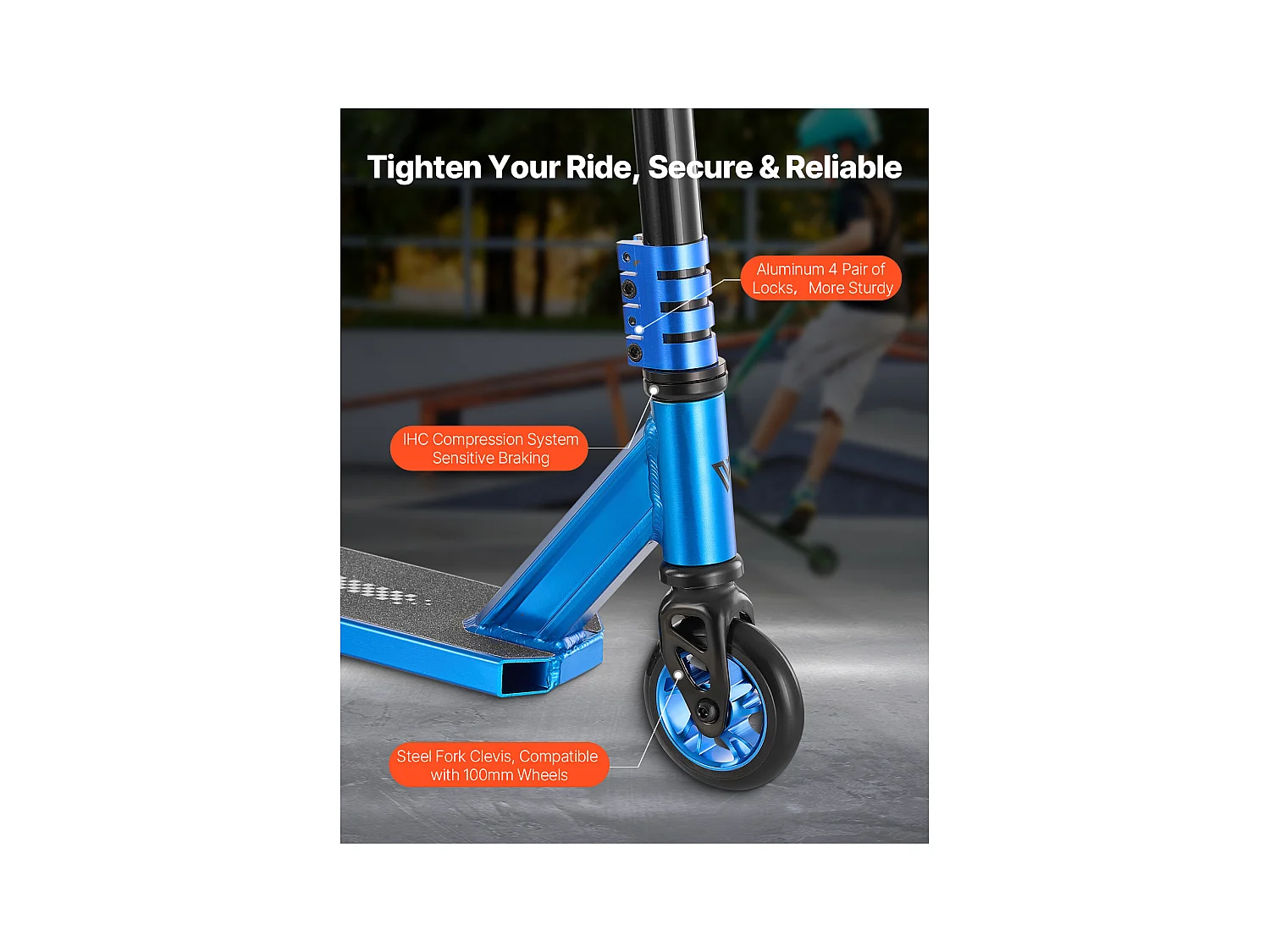 Trottinette Acrobatique SucceBuy, Trottinettes de Rue pour Enfants et Adultes, Planche Légère à Double Couche