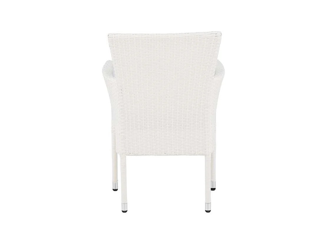 Malina chaise de jardin avec coussin de jardin blanc.