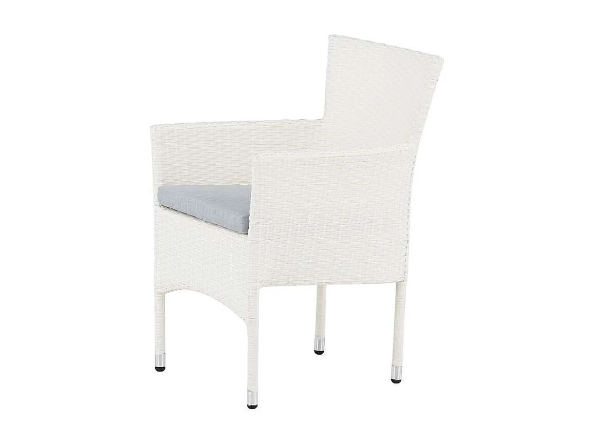 Malina chaise de jardin avec coussin de jardin blanc.