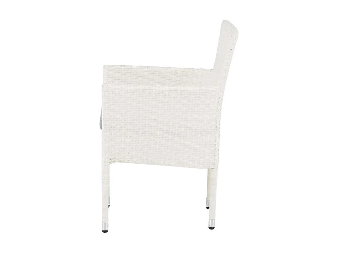 Malina chaise de jardin avec coussin de jardin blanc.