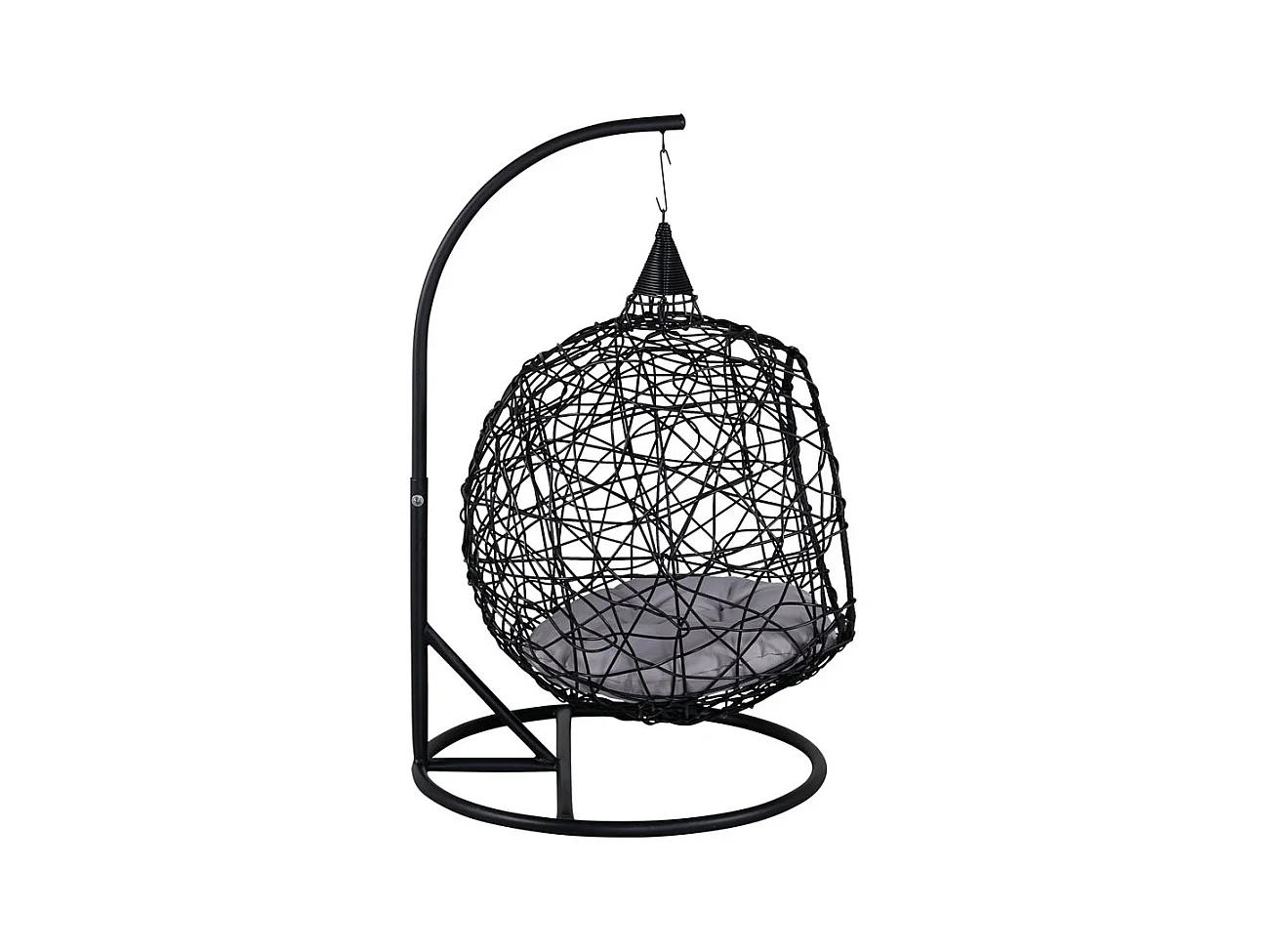 Lexi Chaise de jardin suspendue pour les enfants en noir.