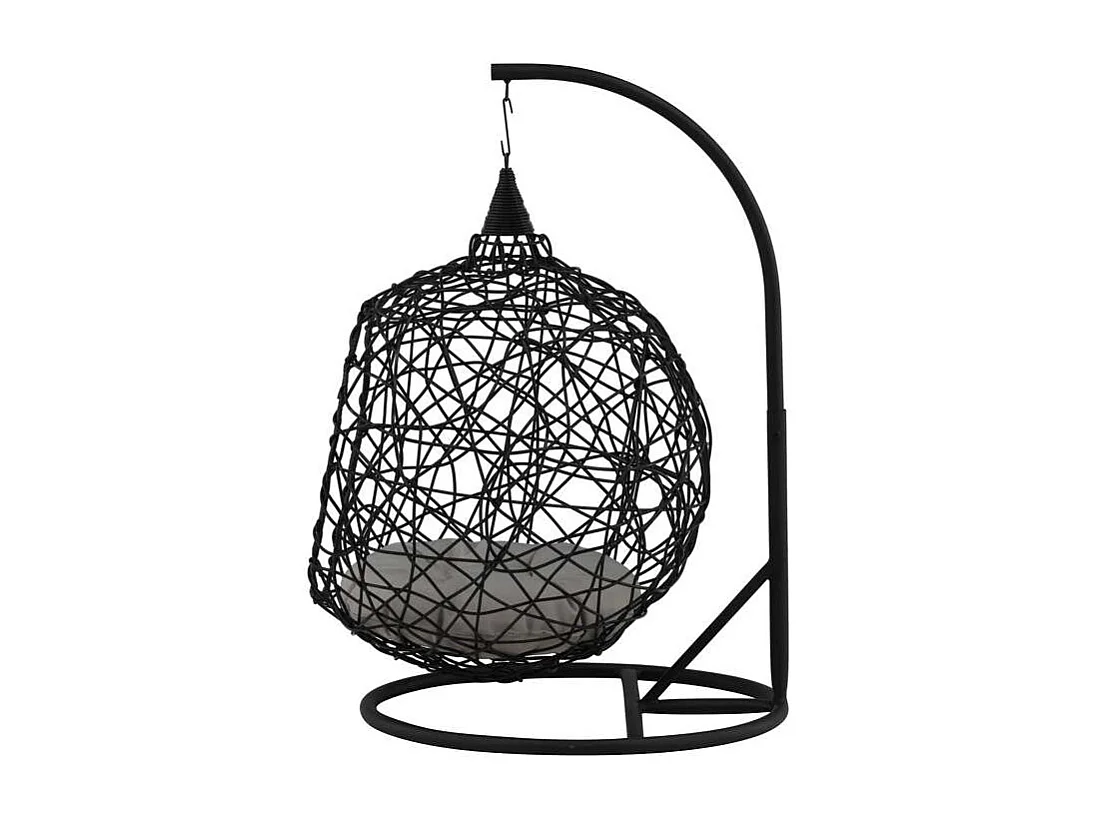 Lexi Chaise de jardin suspendue pour les enfants en noir.