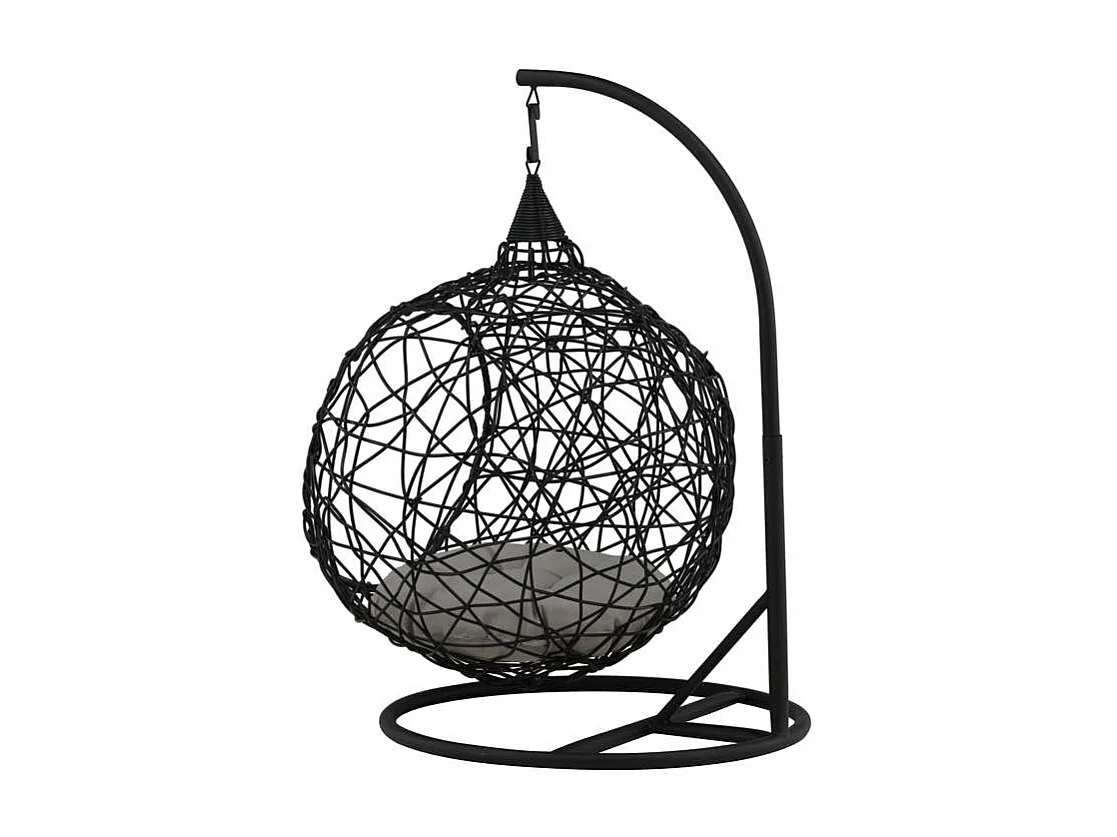 Lexi Chaise de jardin suspendue pour les enfants en noir.