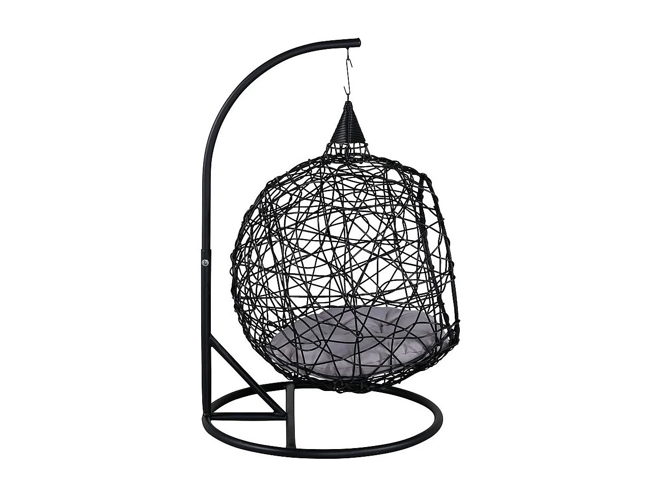 Lexi Gartenstuhl hängend für Kinder schwarz.