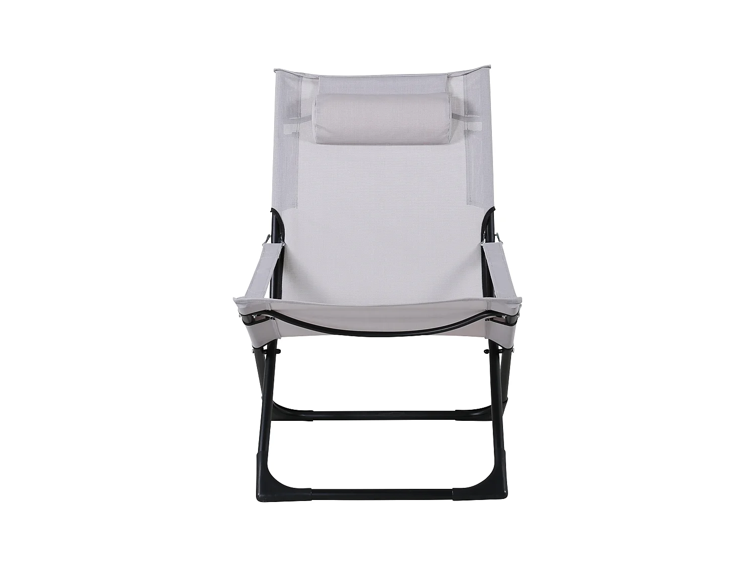 Seville Chaise longue de jardin, chaise de plage pliante, gris.