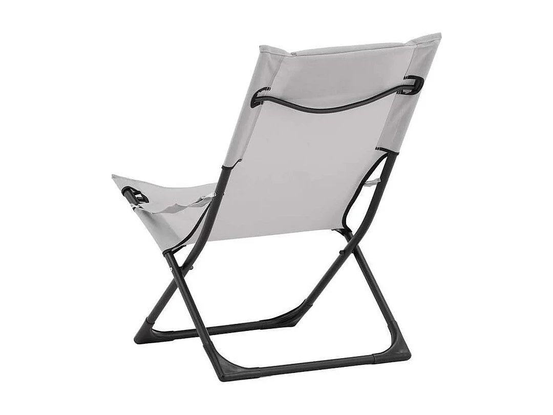 Seville Chaise longue de jardin, chaise de plage pliante, gris.