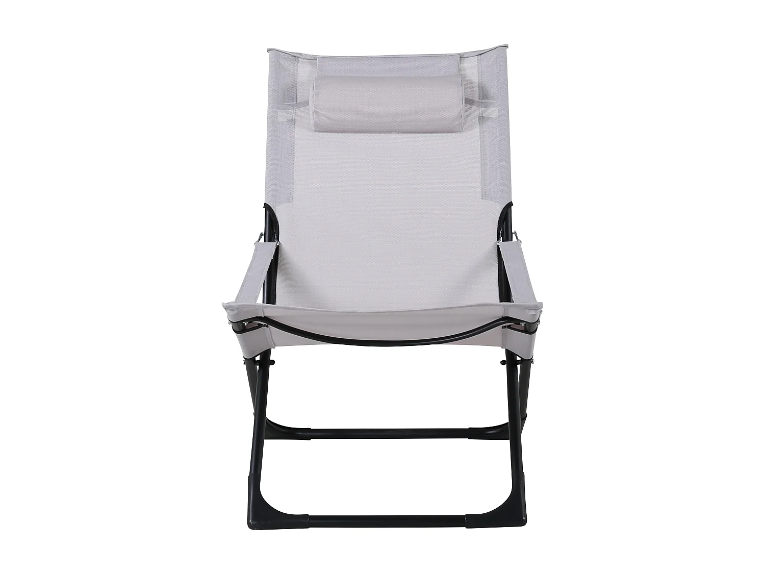 Seville Chaise longue de jardin, chaise de plage pliante, gris.