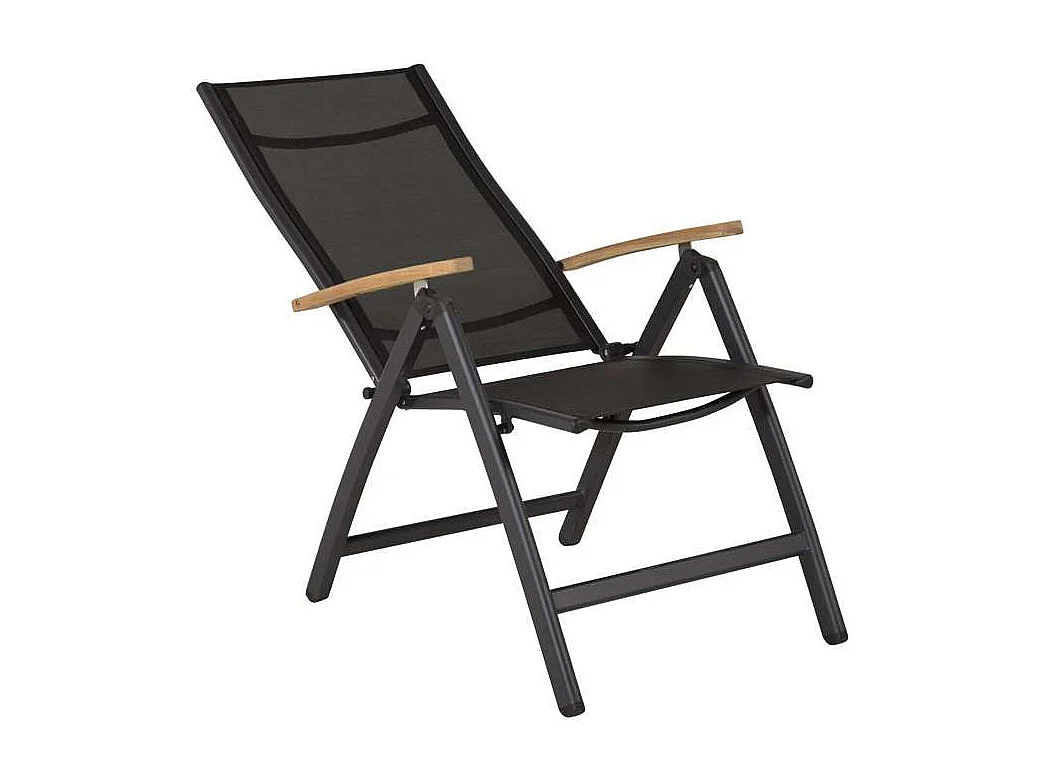 Panama Gartenstuhl einstellbar schwarz.