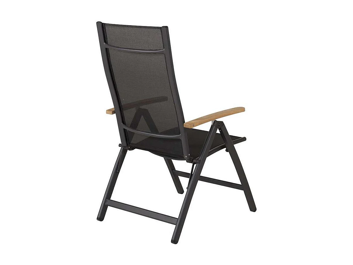 Panama Gartenstuhl einstellbar schwarz.