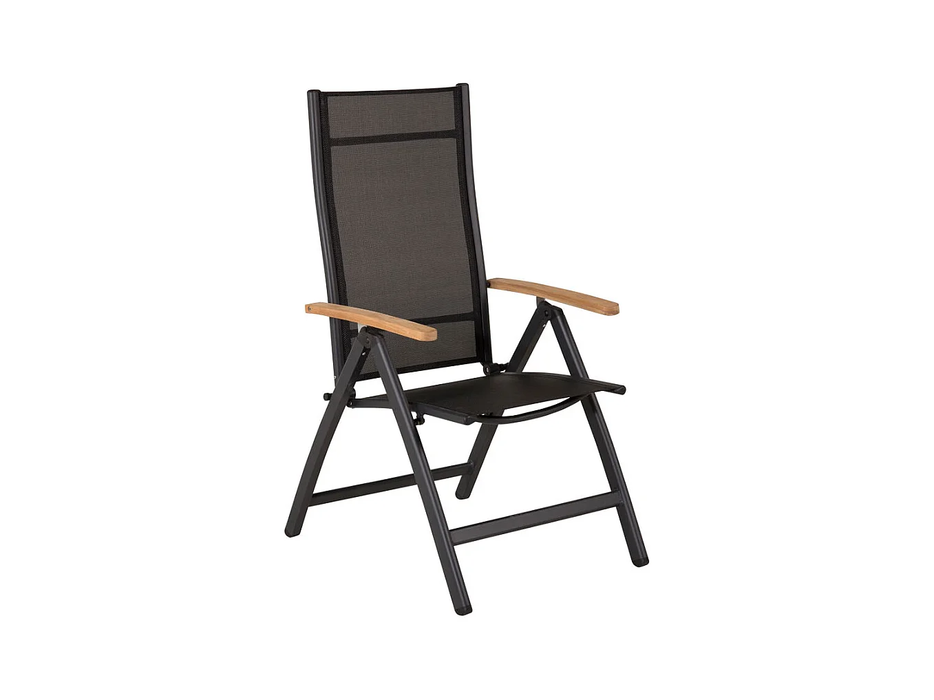 Panama Chaise de jardin réglable, noir.