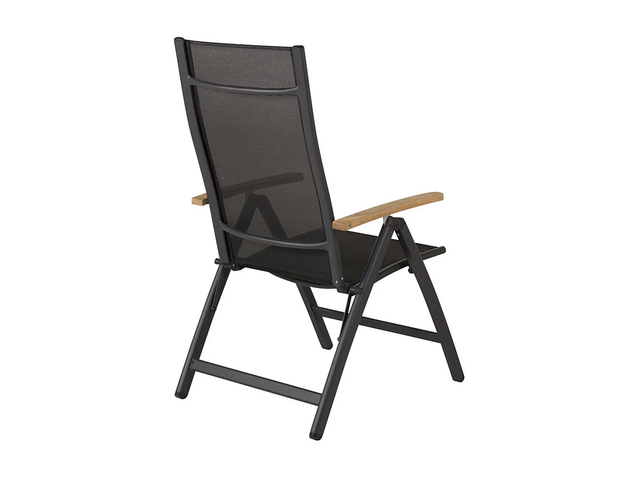 Panama Gartenstuhl einstellbar schwarz.