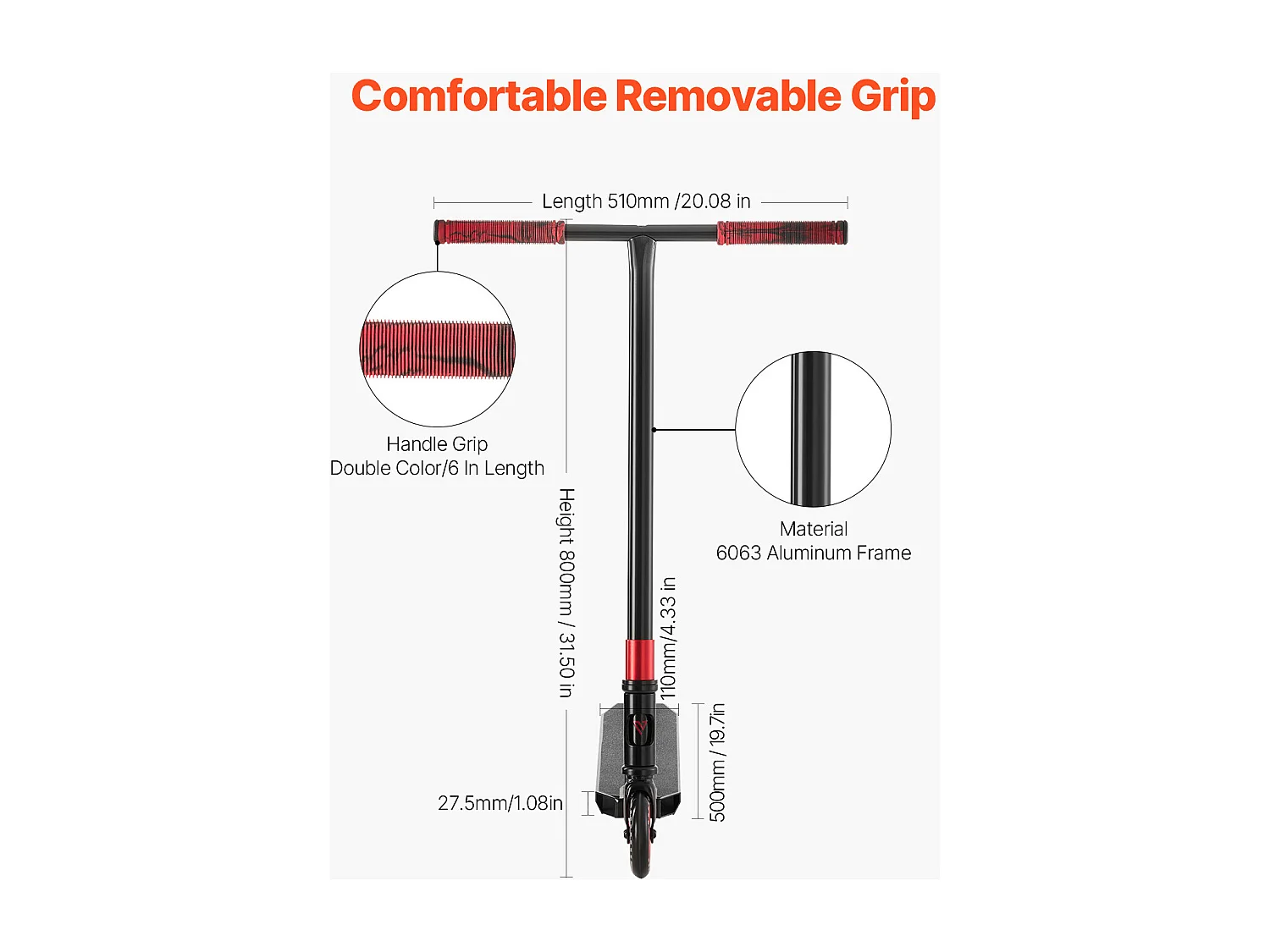Trotineta Acrobatica SucceBuy, Trotinette per Strada per Bambini e Adulti, Piattaforma Leggera a Doppia Strato