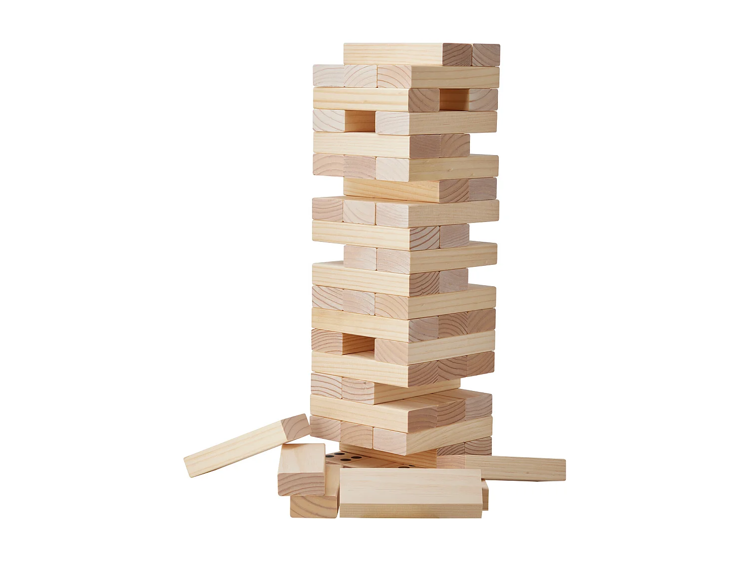 Houten Schommel Speelgoed SucceBuy, 60 Blokken, Gigantische Schommeltoren, Dennenhout, Tas