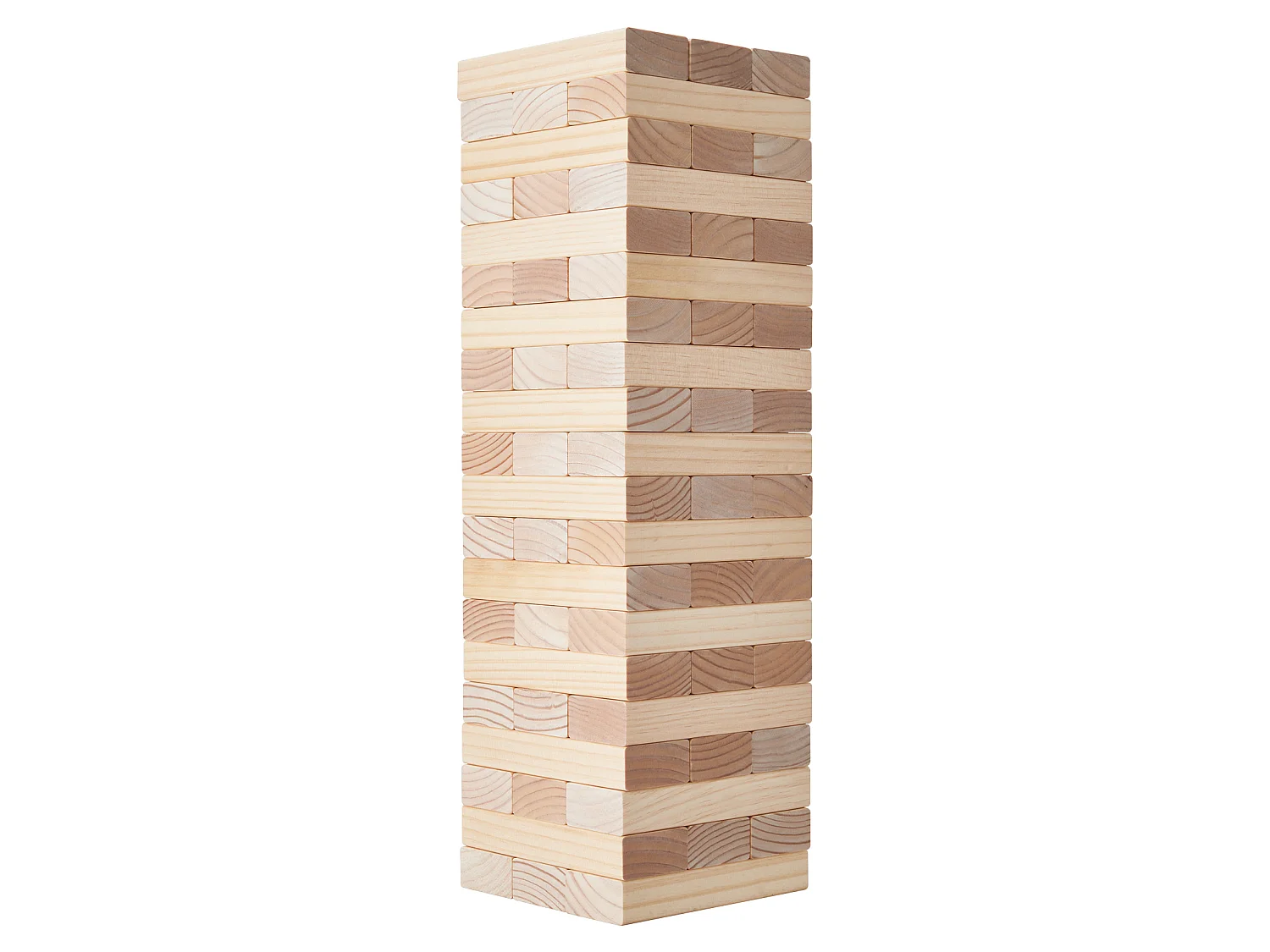 Jouet en Bois à Bascule SucceBuy, 60 Blocs, Tour Géante à Bascule, Bois de Pin, Sac