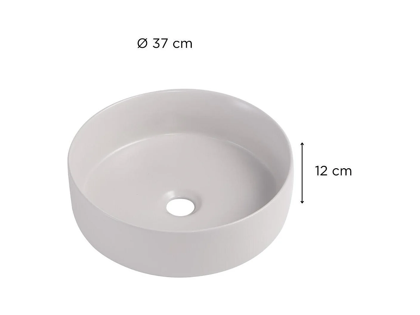 Ronde opzetwastafel 36 x 36 cm DIEGO