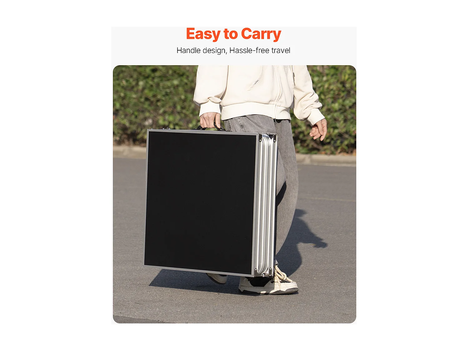 Stół do Beer-Pong Zwijany SucceBuy, 2,4 m, Przenośna Gra na Imprezę z Ręczką, do Biura, na Imprezę, w Podróż i na Kemping