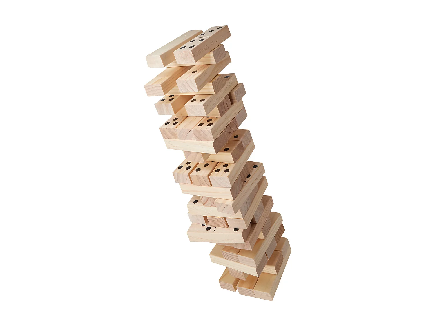 Giocattolo di Legno a Dondolo SucceBuy 54 Blocchi, Grande Gioco di Torre, Legno di Pino, Borsa da Trasporto e Cruscotto, per Divertimento Interno/Esterno