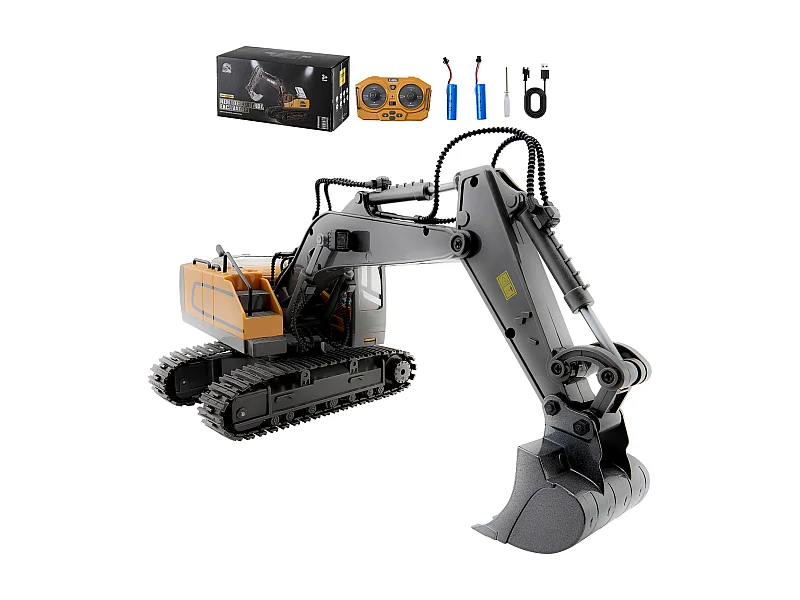 Op Afstand Bestuurbare Graafmachine SucceBuy, RC-Speelgoedgraafmachine met 11 Kanalen, Schaal 1:20