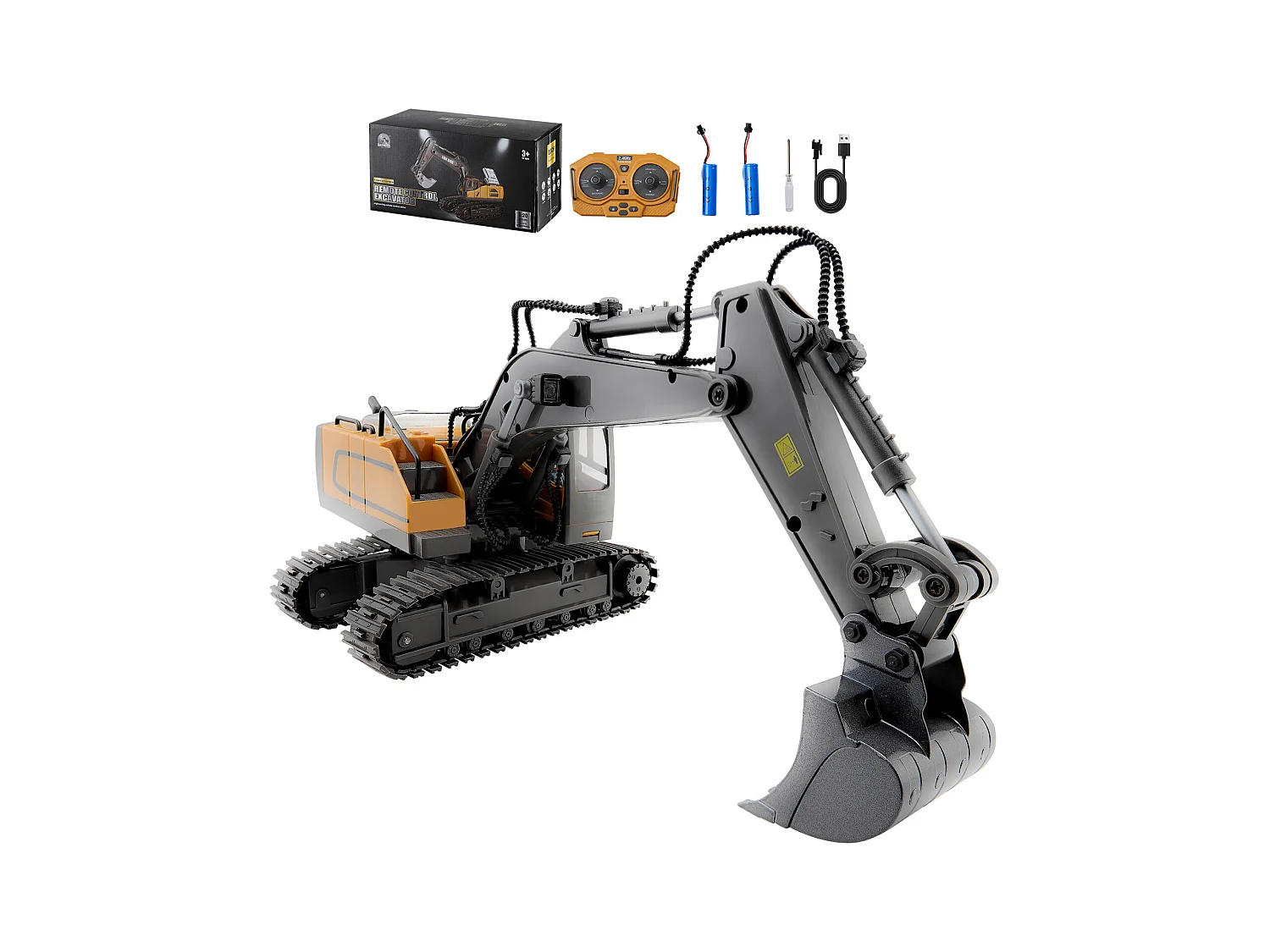 Op Afstand Bestuurbare Graafmachine SucceBuy, RC-Speelgoedgraafmachine met 11 Kanalen, Schaal 1:20