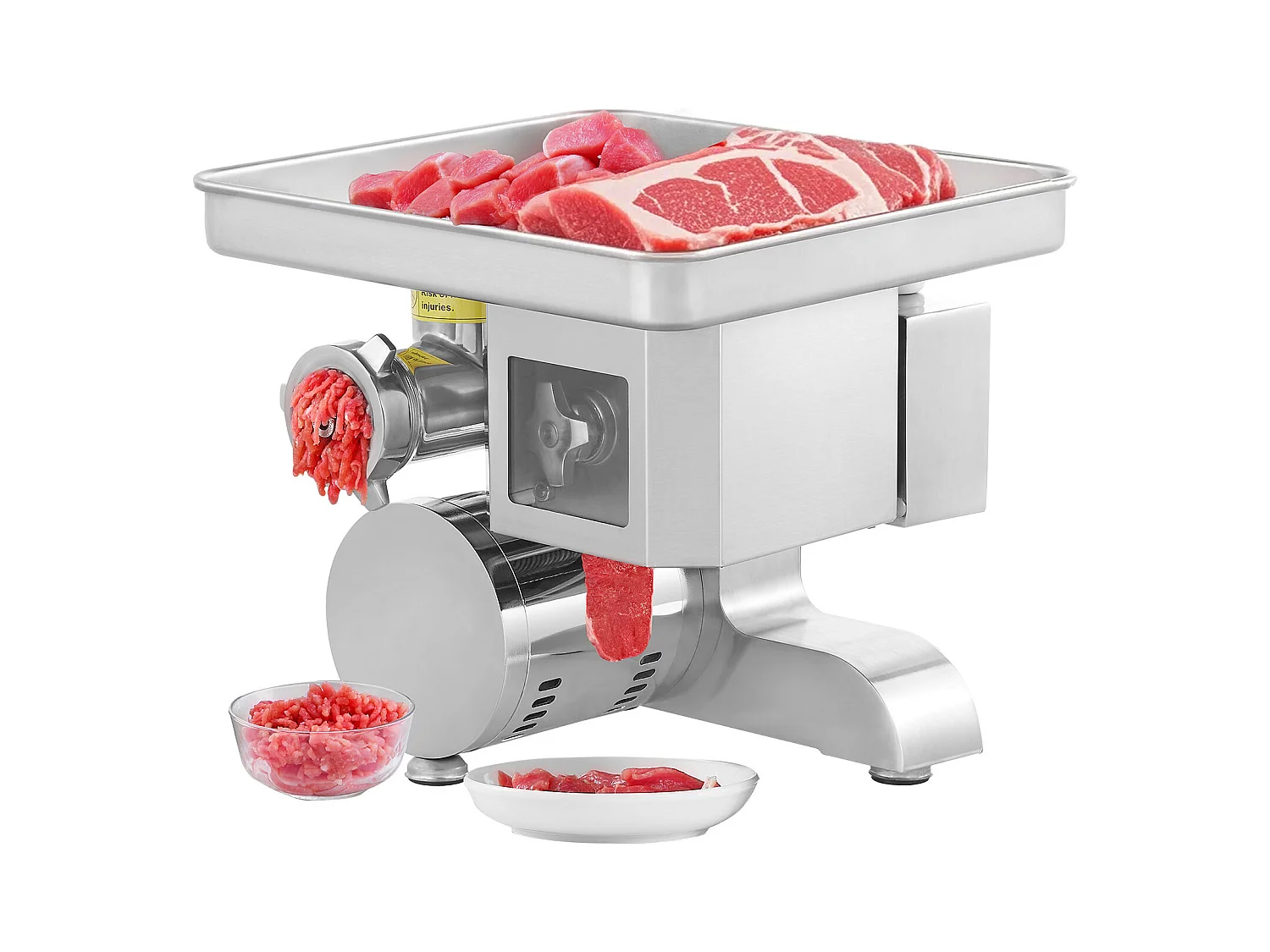 Hachoir à Viande Électrique Commercial SucceBuy, Trancheuse de 5 kg /Minute et Fabricant de Stuffer de Saucisse