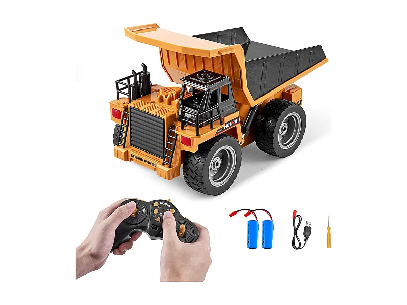 Camión Volquete Telecomandado SucceBuy, Vehículo de Obra con 9 Canales y Telecomando, Escala 1:18