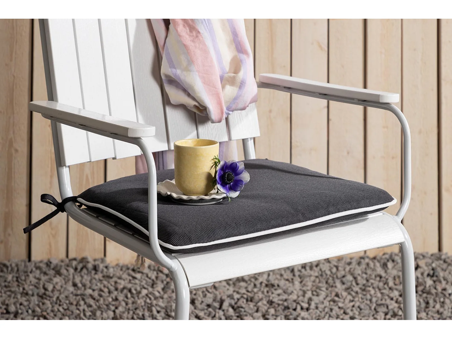 Holmsund coussin de siège pour chaise de jardin gris.