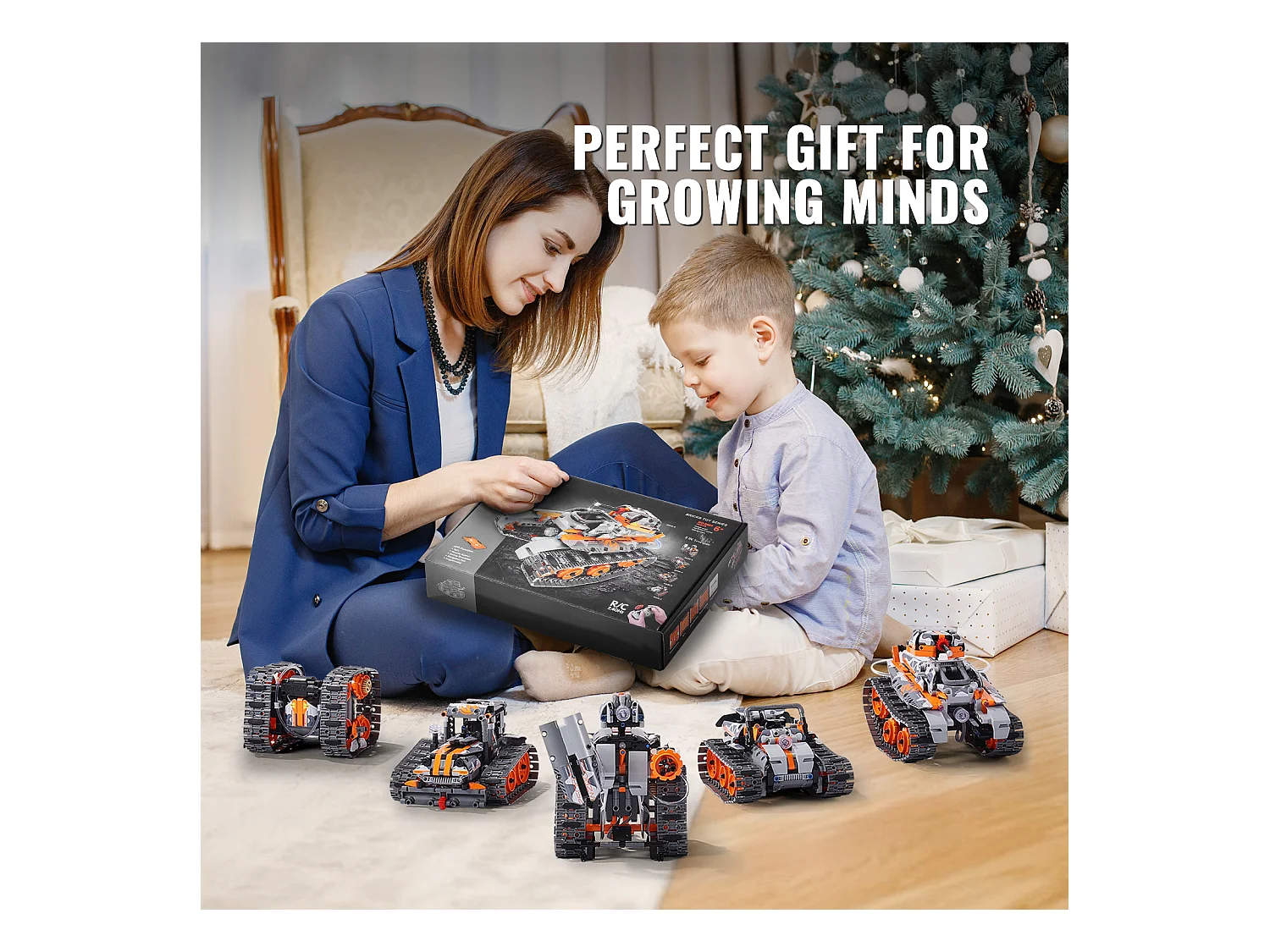 Jouets de Construction STEM SucceBuy, pour Enfants, 5 en 1, 554 Pièces, Ensemble de Construction RC