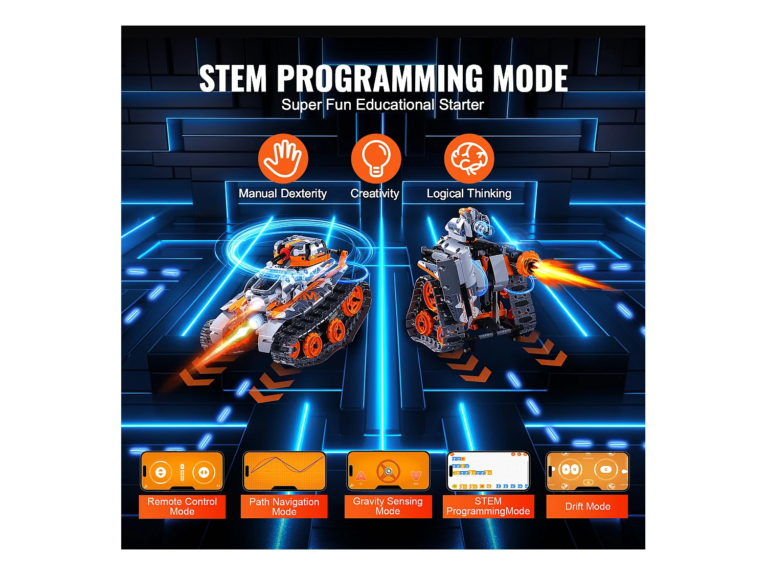 Jouets de Construction STEM SucceBuy, pour Enfants, 5 en 1, 554 Pièces, Ensemble de Construction RC