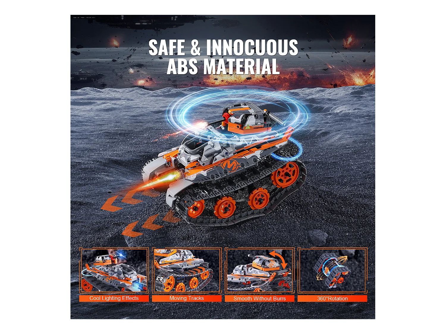 Jouets de Construction STEM SucceBuy, pour Enfants, 5 en 1, 554 Pièces, Ensemble de Construction RC