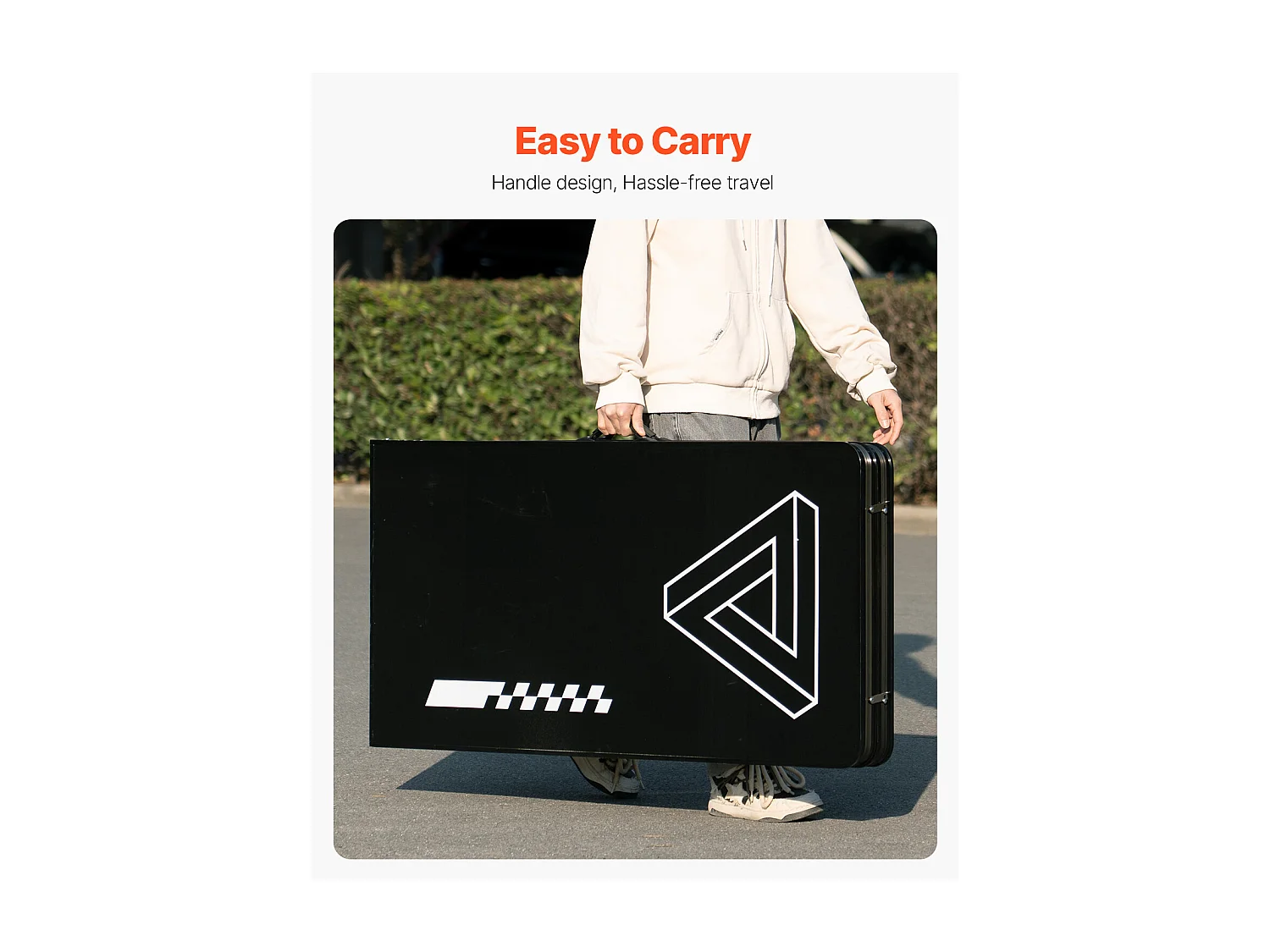 Stół do Beer-Pong Zwijany Portatywny SucceBuy, 2,4 m, z Ręczkami do Biura, na Imprezę, w Podróż i na Kemping