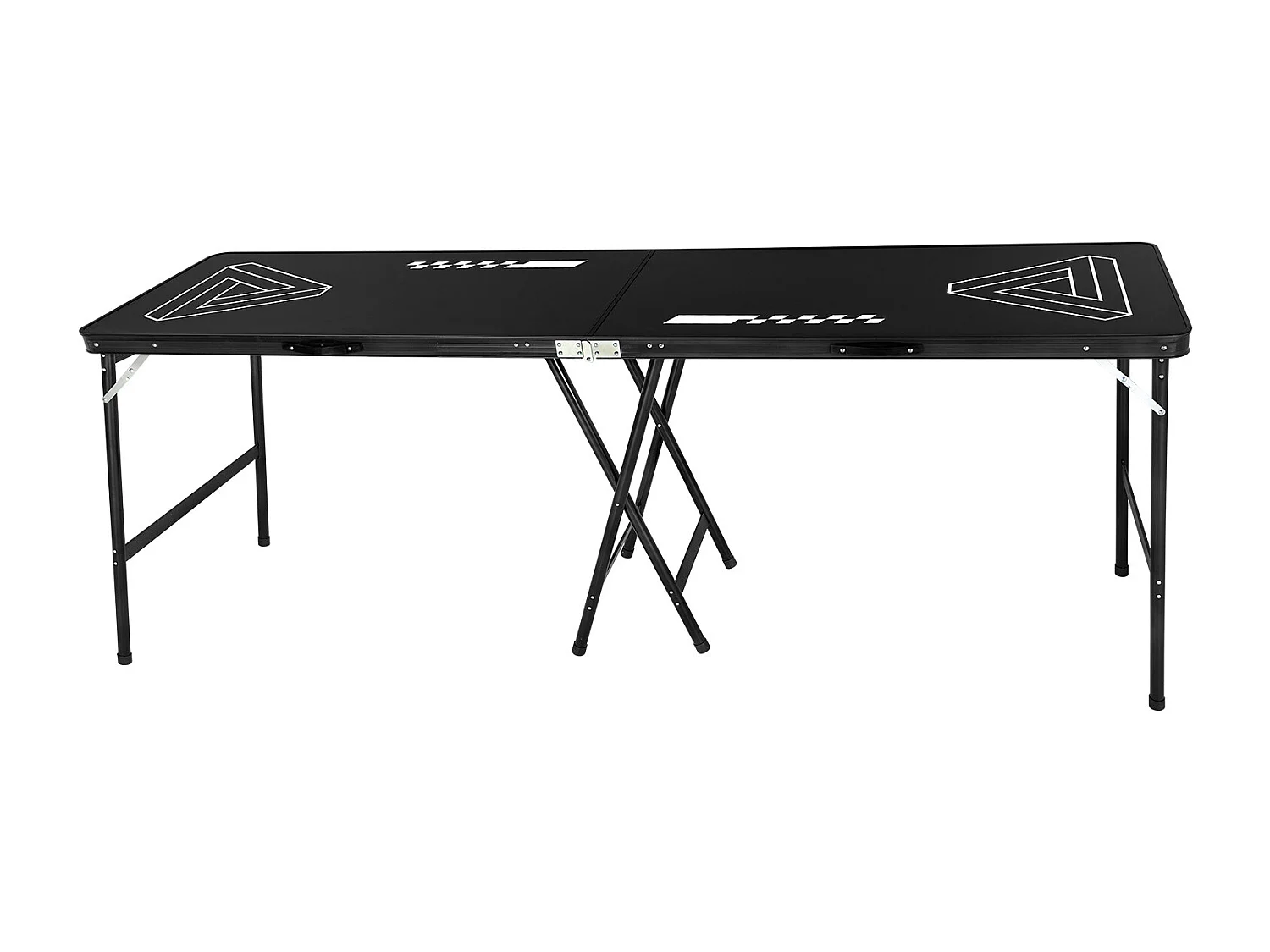 Stół do Beer-Pong Zwijany Portatywny SucceBuy, 2,4 m, z Ręczkami do Biura, na Imprezę, w Podróż i na Kemping