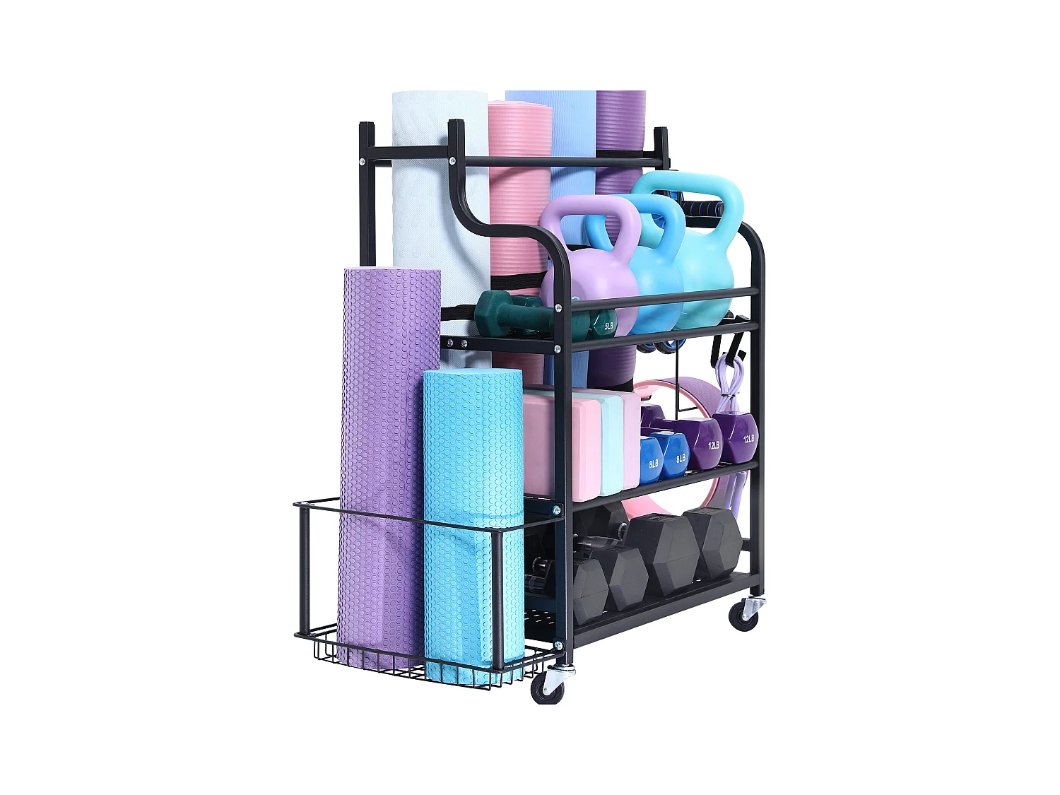 Yoga-Houder SucceBuy, Organizer voor Fitnessapparatuur voor Thuis, Gewichtshouder voor Halters