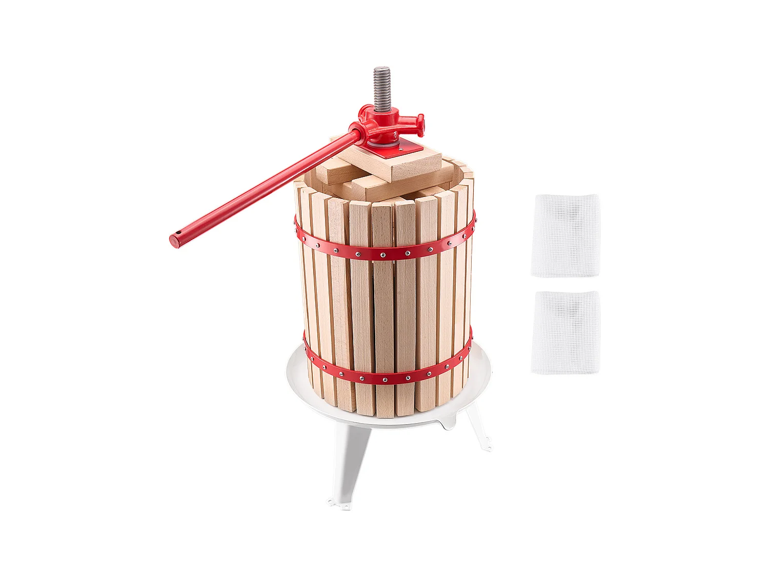 Presse Manuelle de Fruits et de Vin SucceBuy, avec le Panier en Bois 18L, pour la Fabrication de Jus