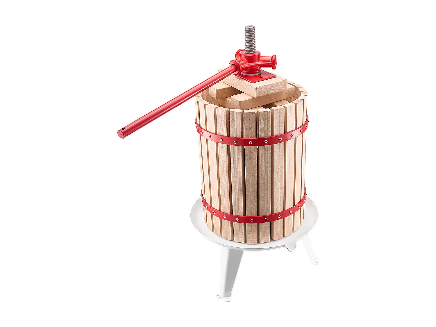 Spremiagrumi Manuale per Frutta e Vino SucceBuy, con Cesto di Legno 18L, per Produzione di Succo