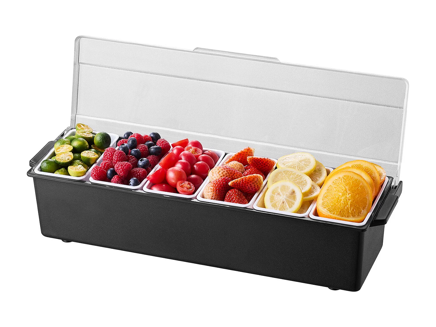 Distributeur d'Épices Réfrigéré SucceBuy, avec 6 Compartiments et Couvercle, 50,3x16,5x11,7 cm