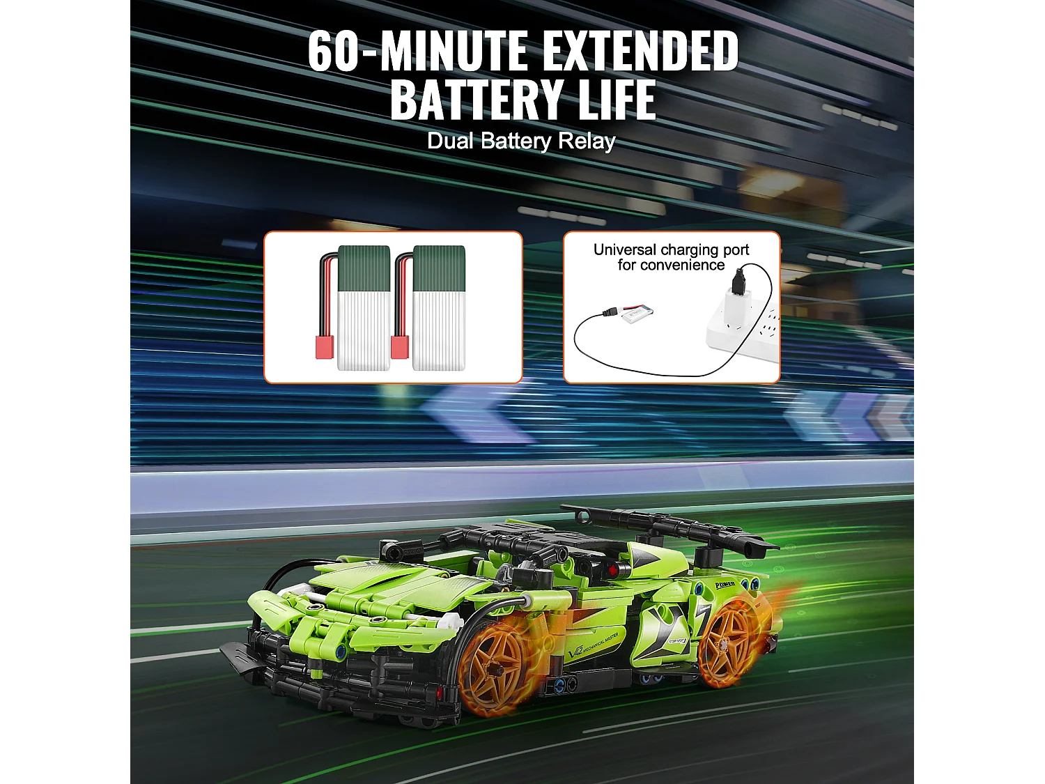 Jouets de Construction STEM SucceBuy, pour Enfants 2 en 1, 461 Pièces, Ensemble Voiture/Robot Télécommandé