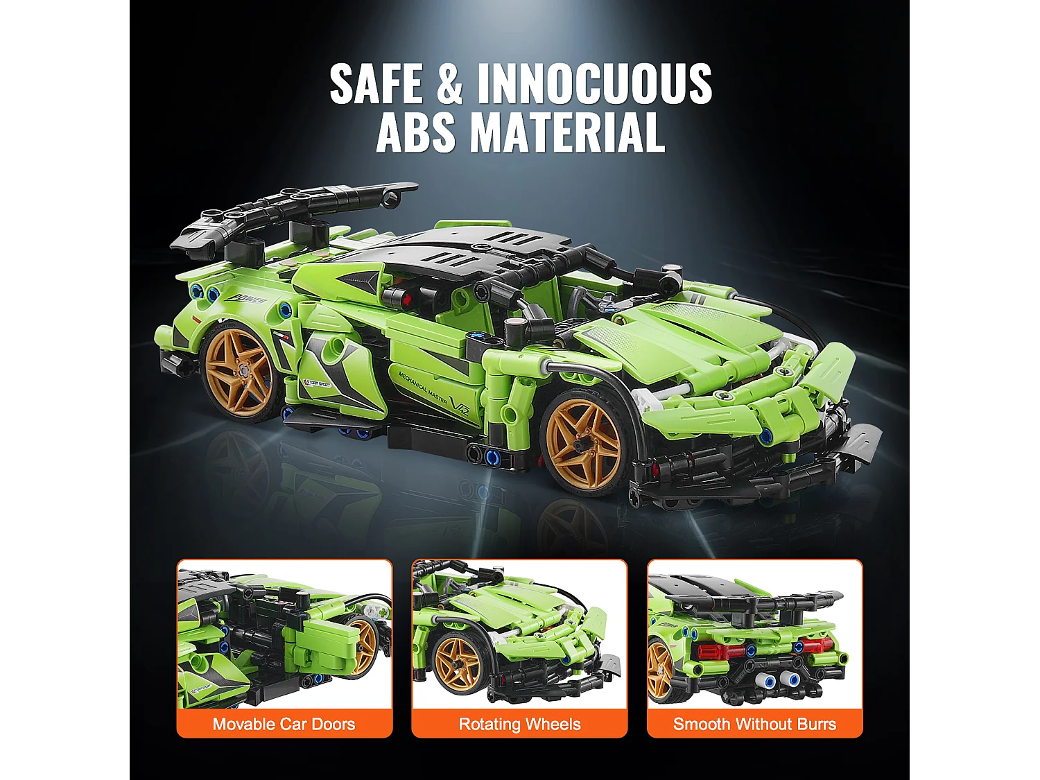 Jouets de Construction STEM SucceBuy, pour Enfants 2 en 1, 461 Pièces, Ensemble Voiture/Robot Télécommandé