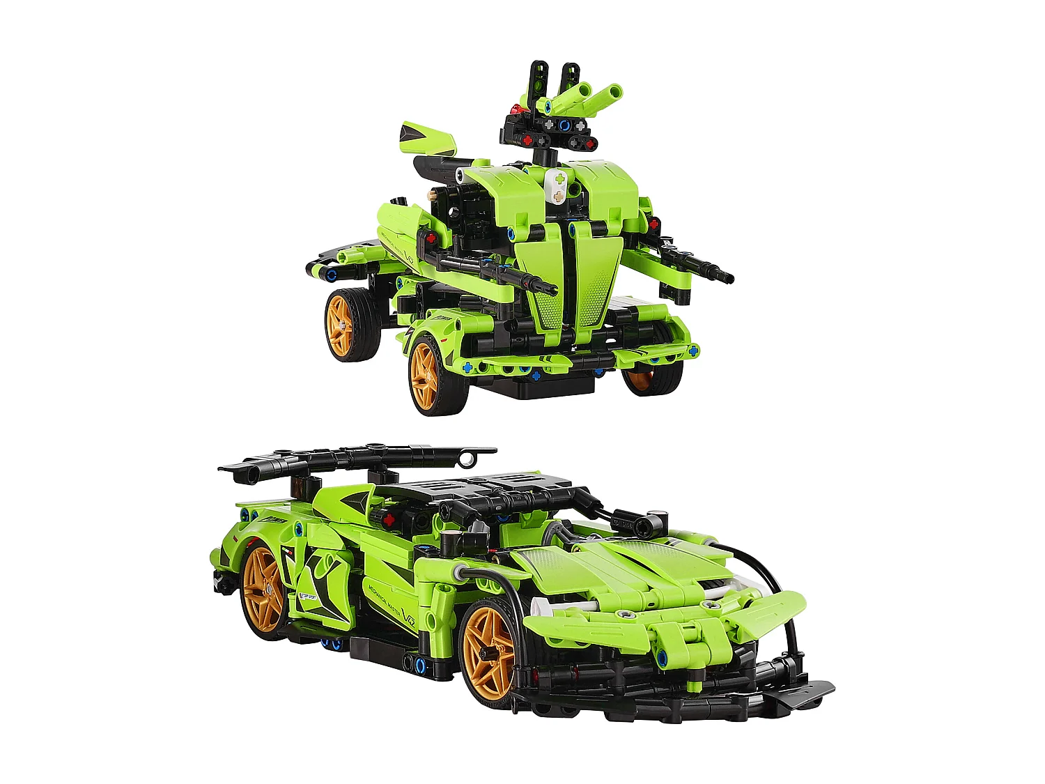 Jouets de Construction STEM SucceBuy, pour Enfants 2 en 1, 461 Pièces, Ensemble Voiture/Robot Télécommandé