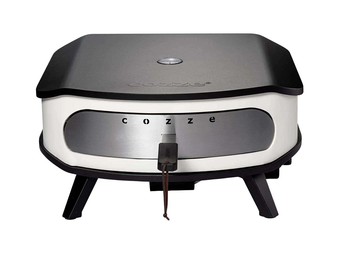 Four à pizza au gaz rotatif avec thermomètre intégré et porte