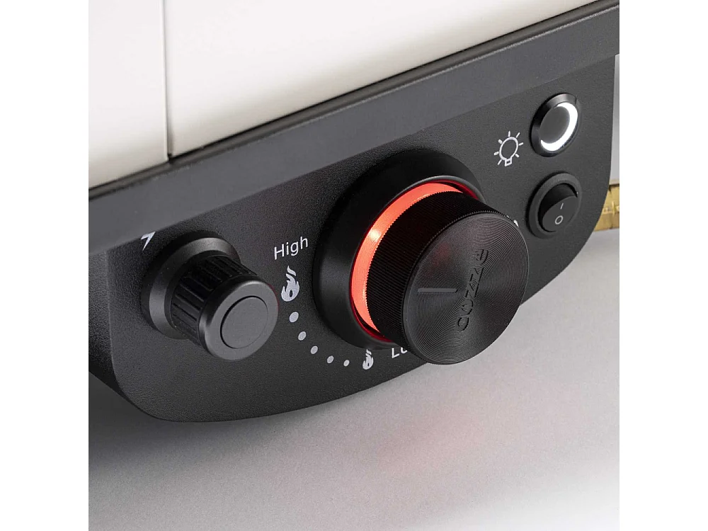 Four à pizza au gaz rotatif avec thermomètre intégré et porte