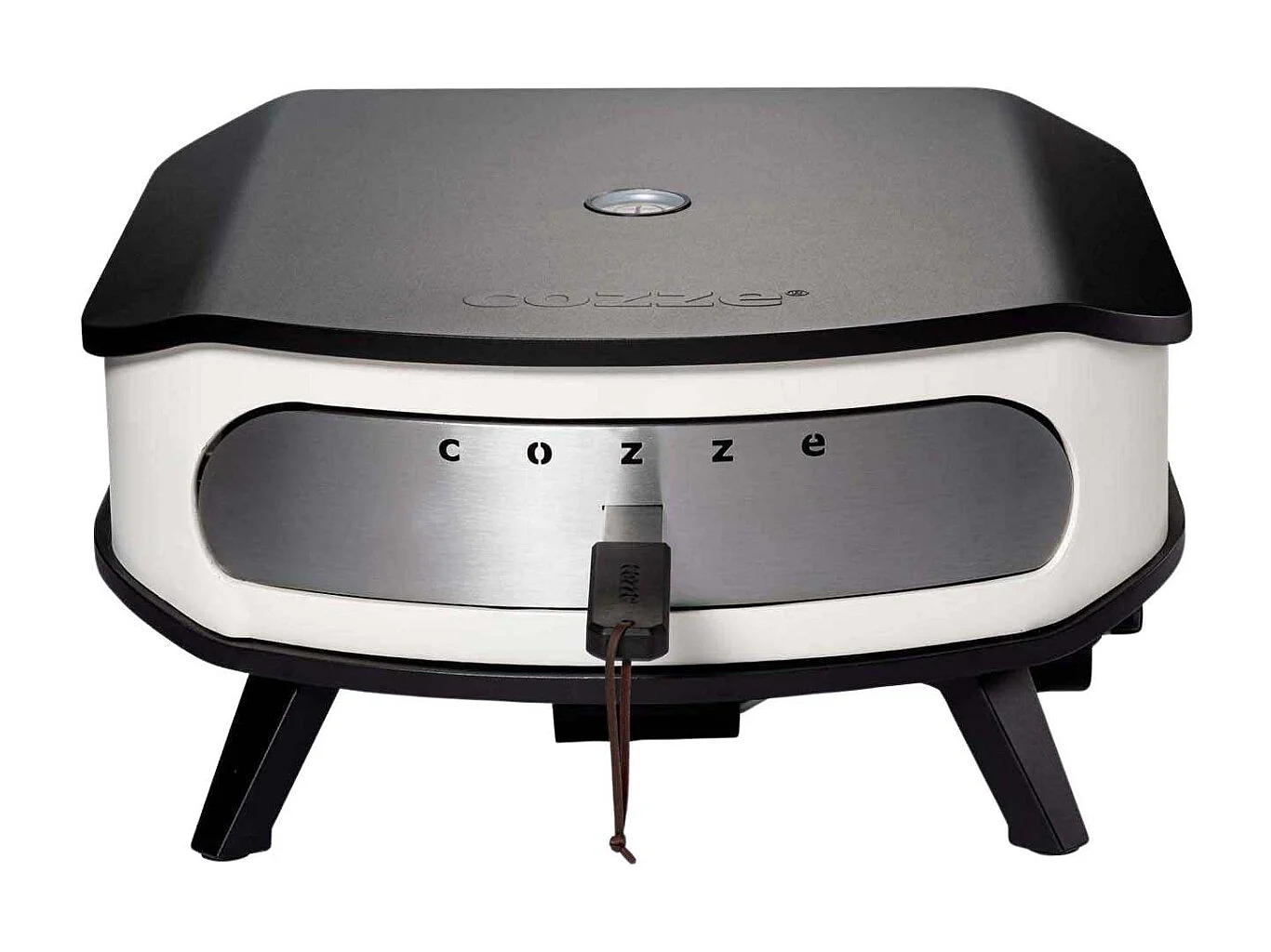 Four à pizza au gaz rotatif avec thermomètre intégré et porte