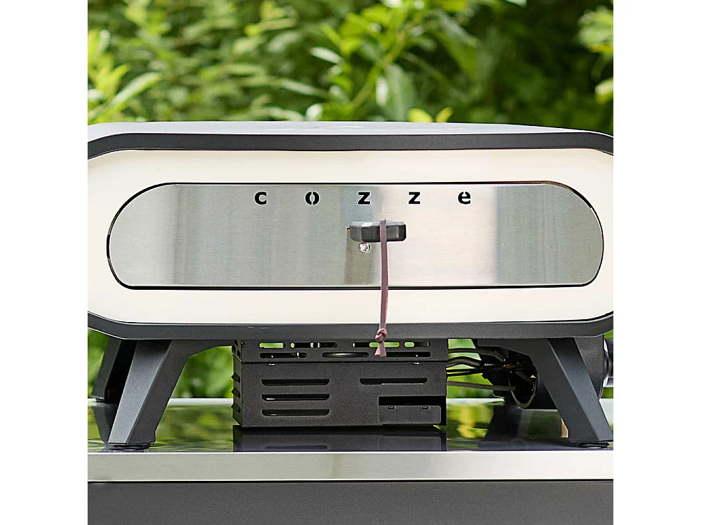 Four à pizza au gaz rotatif avec thermomètre intégré et porte