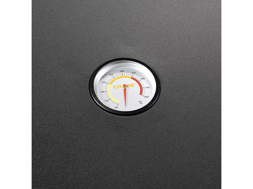 Four à pizza au gaz rotatif avec thermomètre intégré et porte