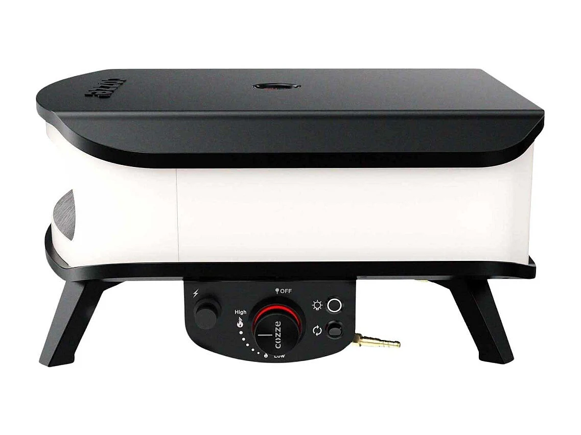 Four à pizza au gaz rotatif avec thermomètre intégré et porte