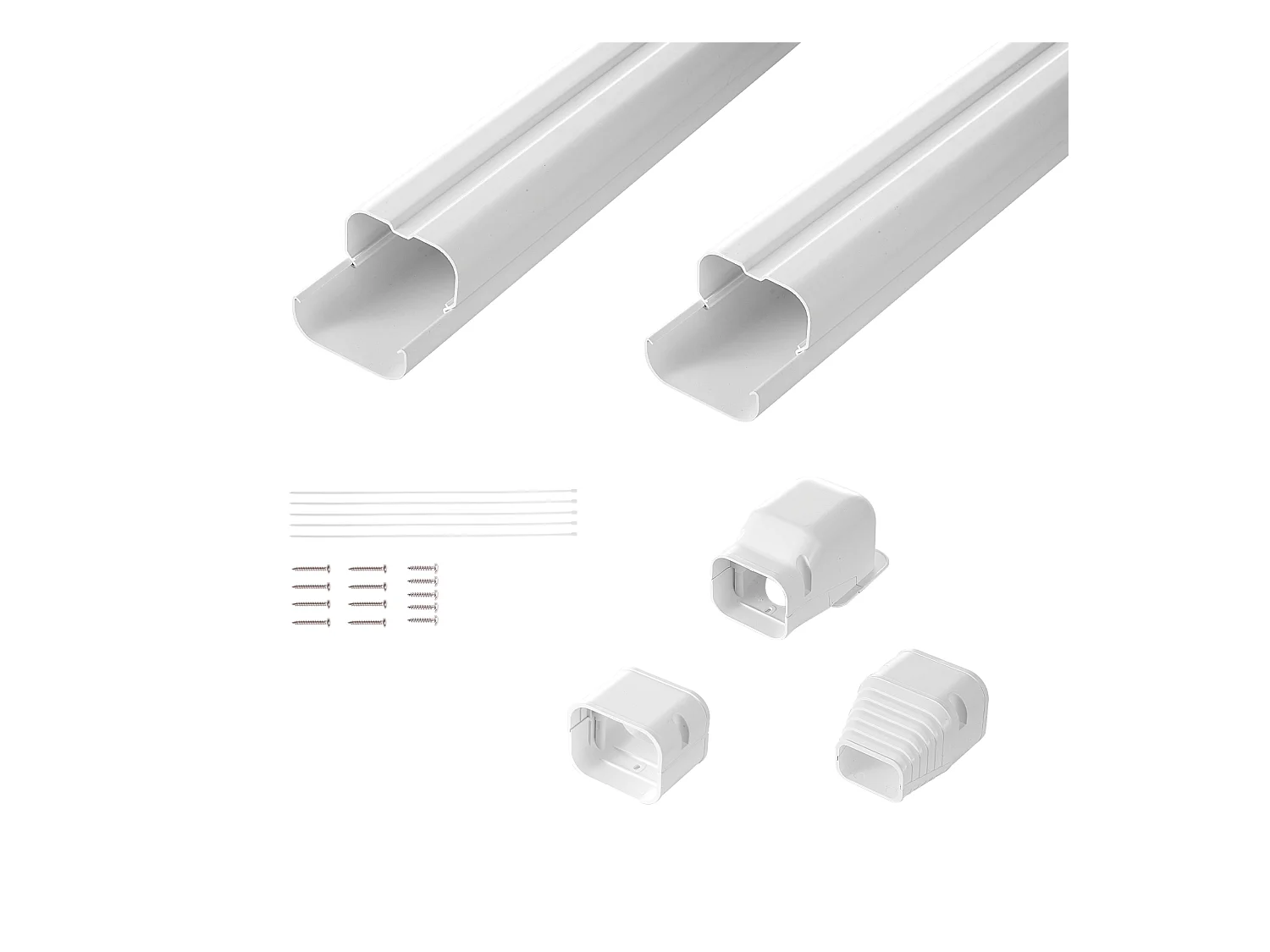 Couverture de Ligne SucceBuy en L 7.62cm de Largeur 227 cm pour Mini-Split/Climatiseur. PVC