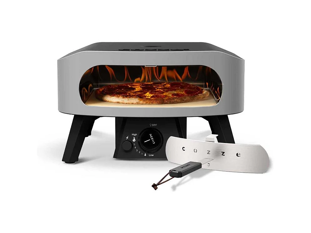Four à pizza au gaz Classic avec porte Pierre à pizza 34.5 x 34.5 x 1 cm